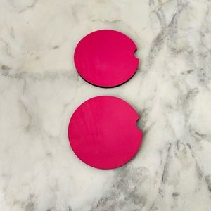 Hot Pink Car Coasters/Car Accessories